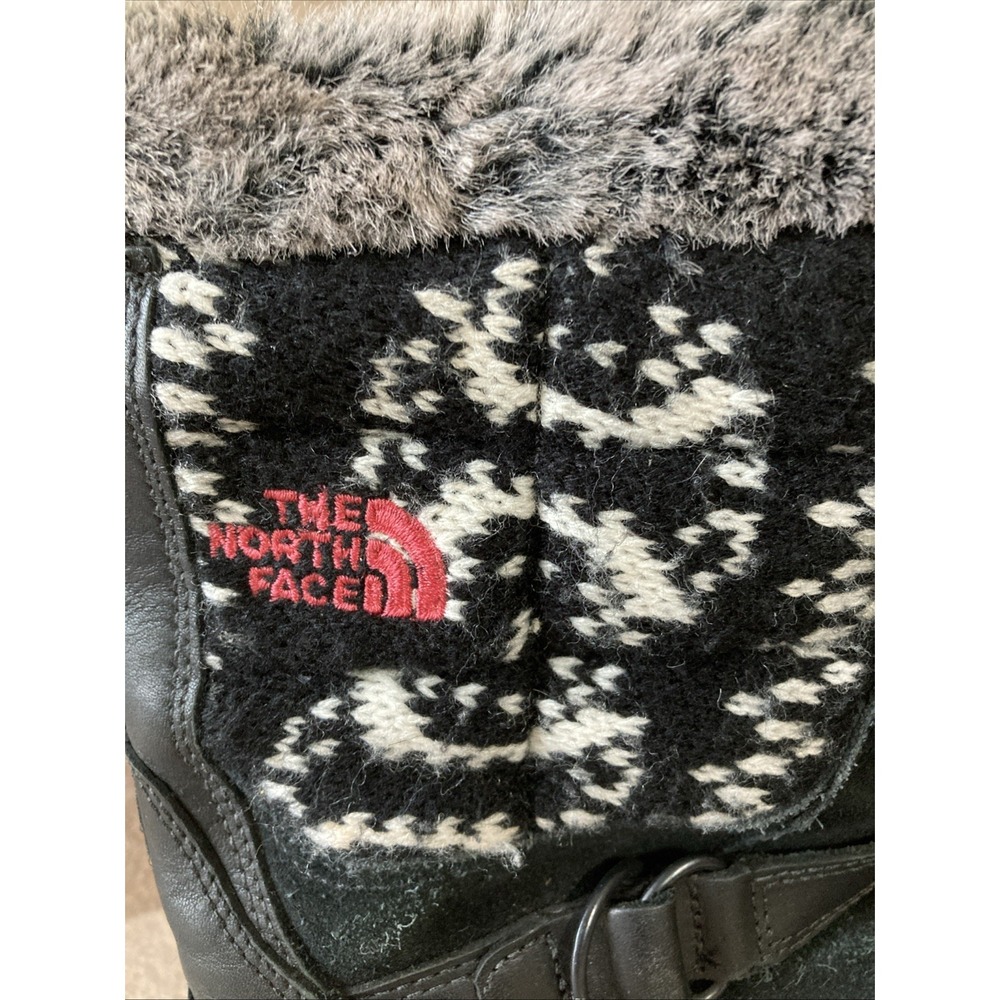 THE NORTH FACE Shellista Pull-On Boots Sz 6.5 Black Pink Snowboot Outdoor $135 - Picture 2 of 8